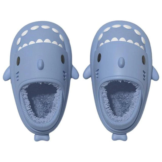 Winter Plush Shark Slippers Cute Warm Waterproof Sandals